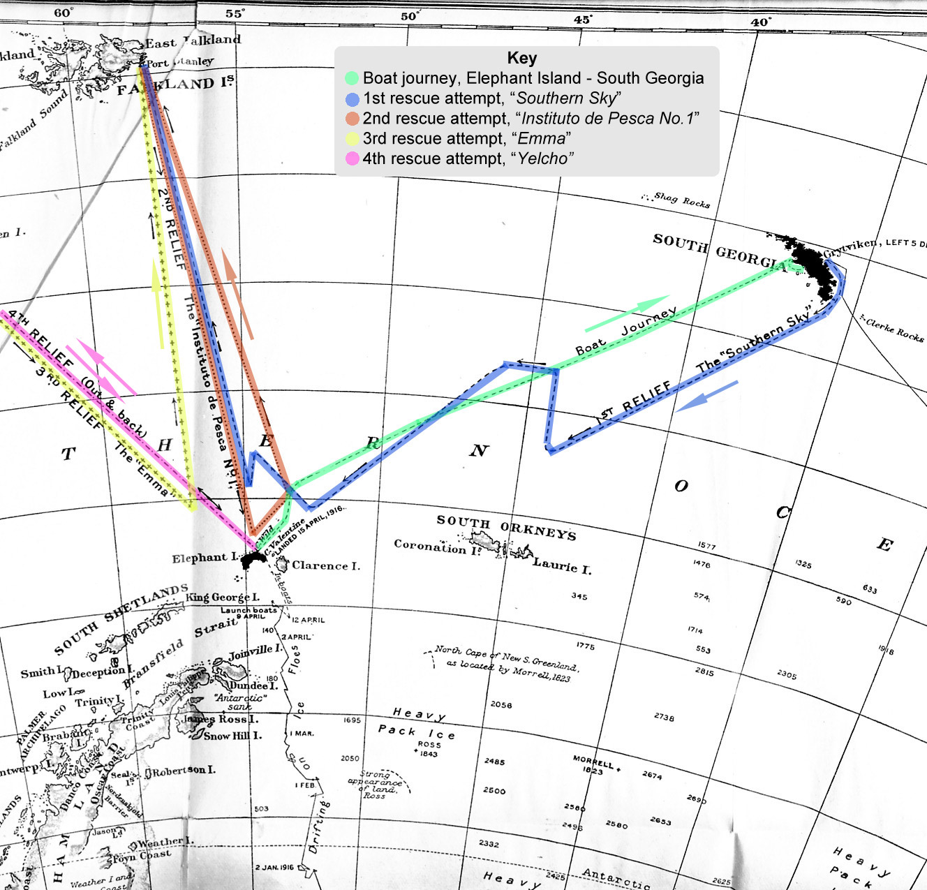 Shackleton's rescue voyages
