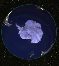Antarctica, composite polar night shot