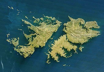 The Falkland Islands from space - photo - NASA