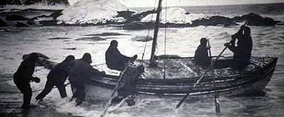 The James Caird sets off from Elephant Island