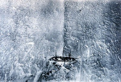 The Gauss in winter quarters as seen from a hydrogen balloon.