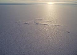 Halley base from the air - picture courtesy "antarcticash"