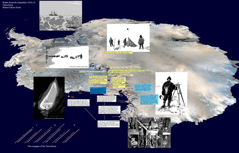 Scott, Terra Nova Expedition - infographic