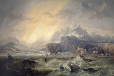 HMS Erebus and Terror in the Antarctic