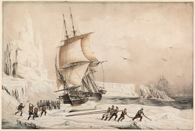 Endurance bows in sea ice