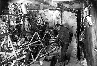 Hangar work Edward Bage, Belgrave Ninnis, Frank Bickerton