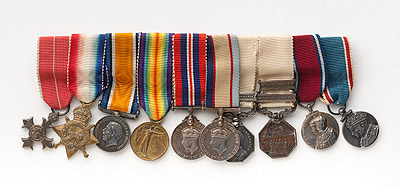 Medals awarded to Morton Henry Moyes 1909 1945