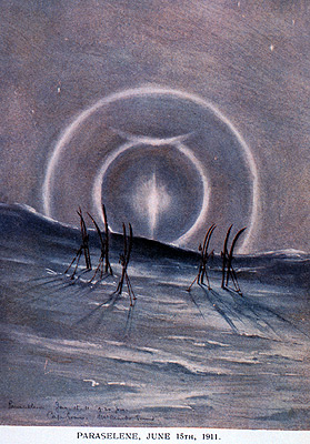 Edward Wilson, watercolour painting - Paraselene, June 15th, 1911