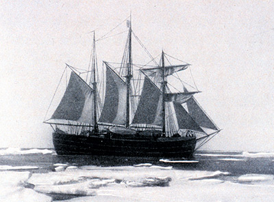 The Fram under sail