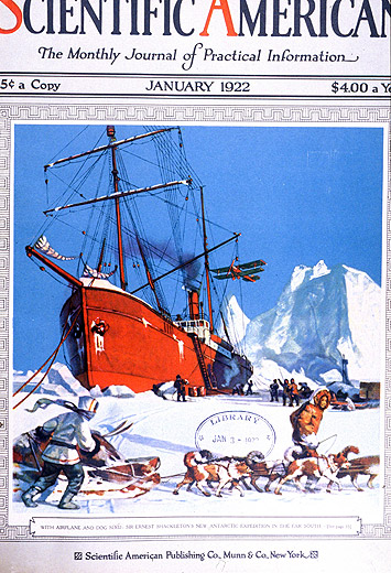 Scientific American Jan 1922 cover - courtesy NOAA