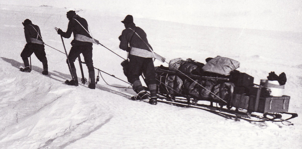 men hauling supplies