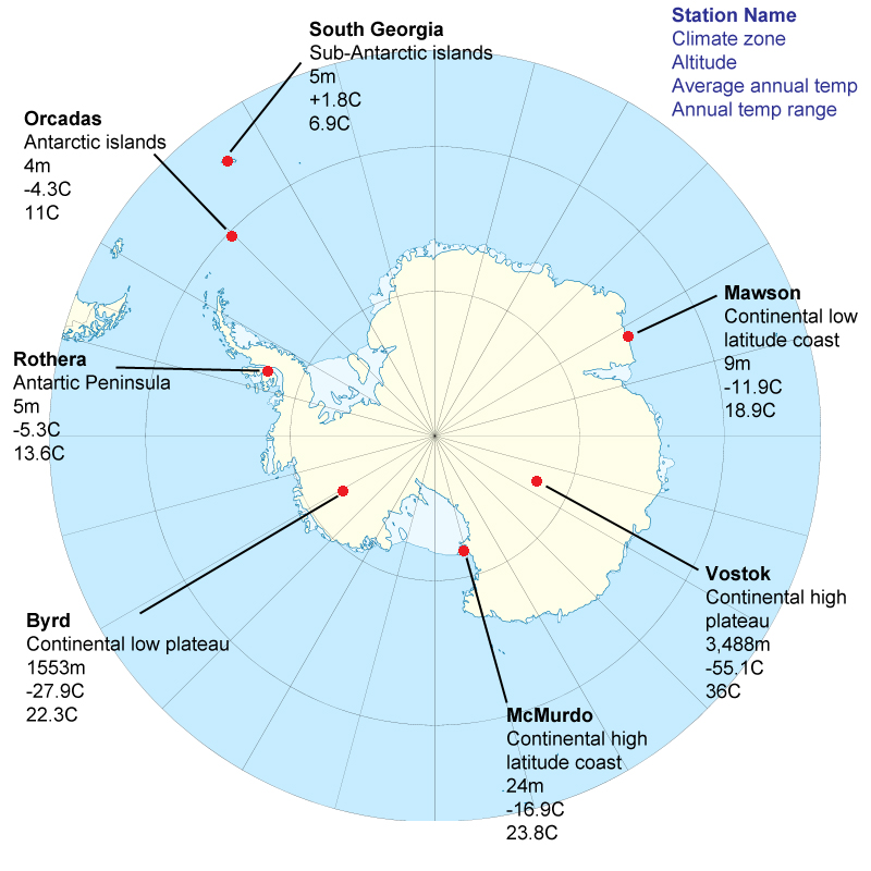 antarctic plateau map