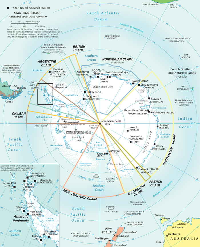 Antarctica - national claims
