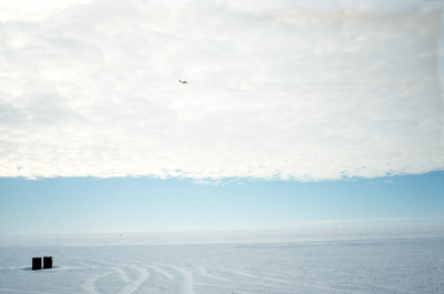 Aircraft Over Brunt Ice Shelf