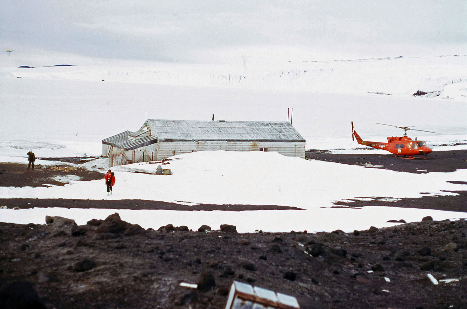 Antarctica Aircraft - Helicopter at Cape Evans Hut