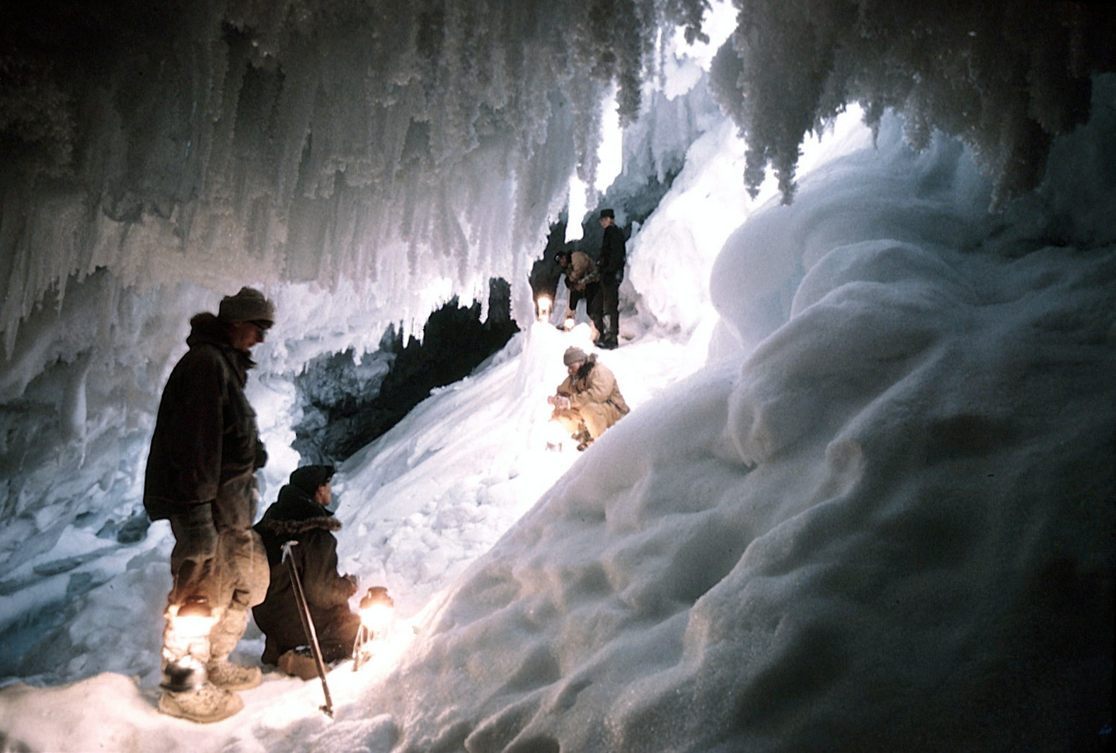 People - Ice Cave Near Scott Station Antarctica