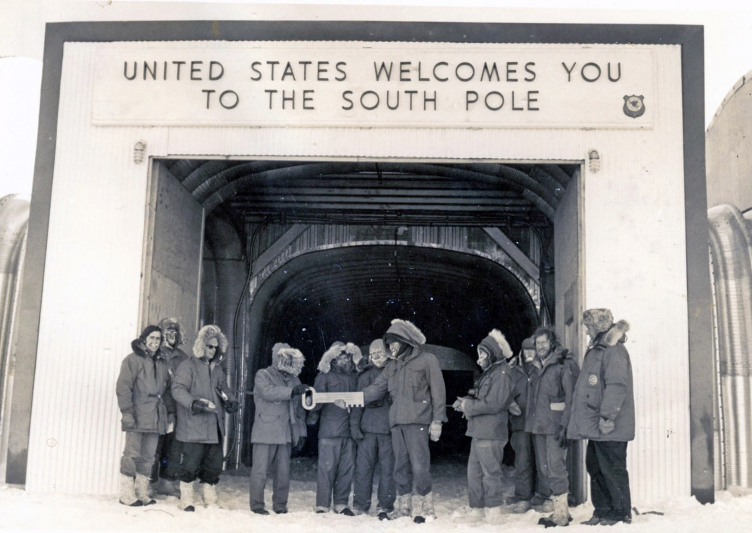 South Pole Station, Antarctica -  Dedication of Dome 1975