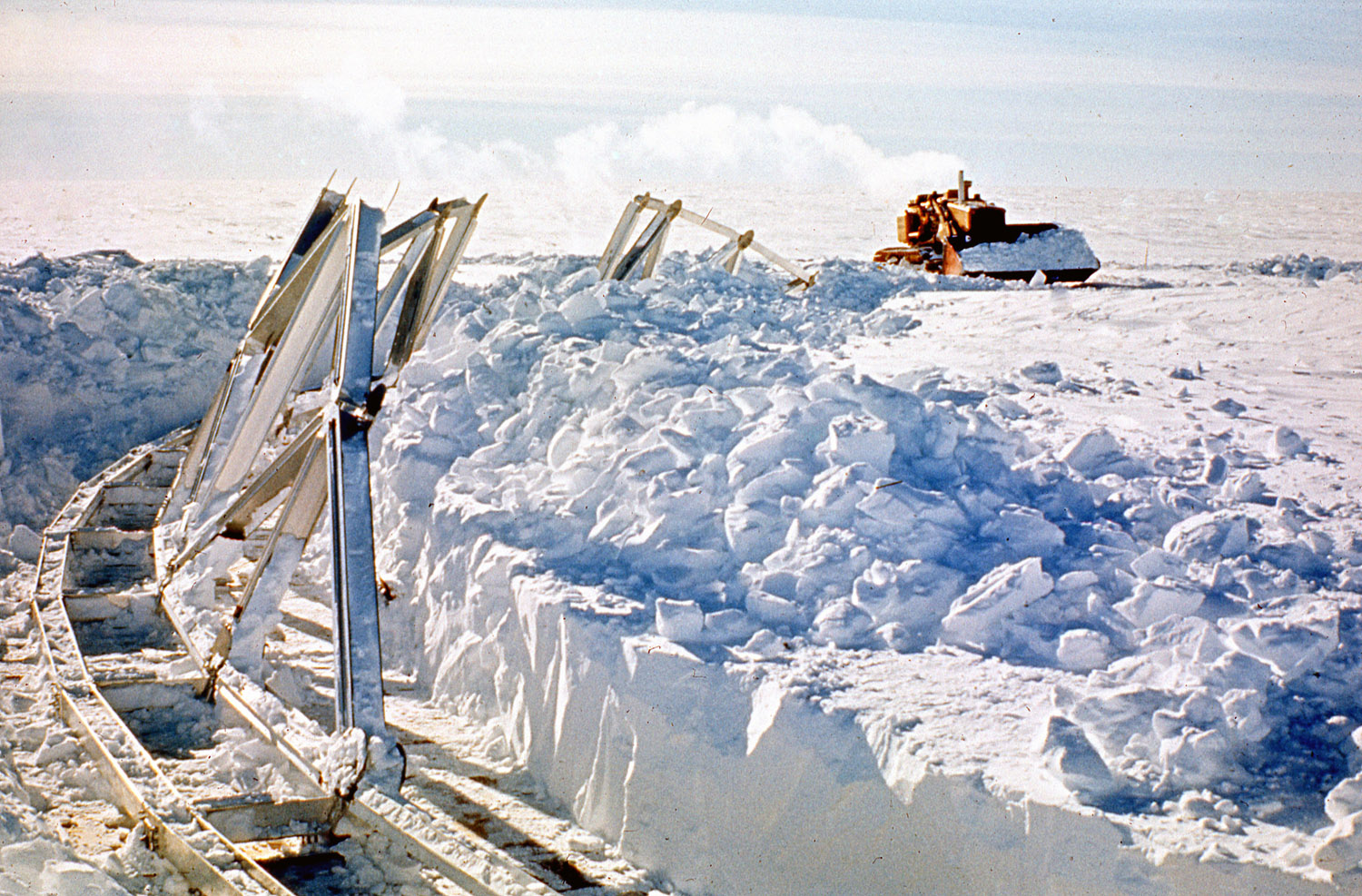 South Pole Station, Antarctica -  Dome Construction 1973