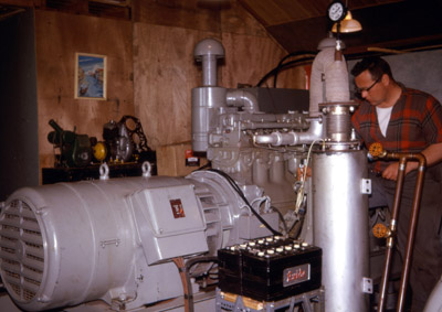 Walt Dawson with one of the new generators