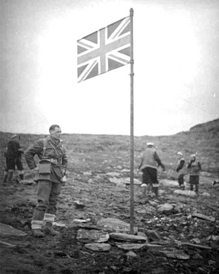 Hoisting the Flag at Sandefjord Bay Coronation Island