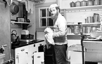 Baking bread in the kitchen - 1953