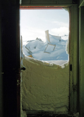 Snow build up at the door - 1958-59