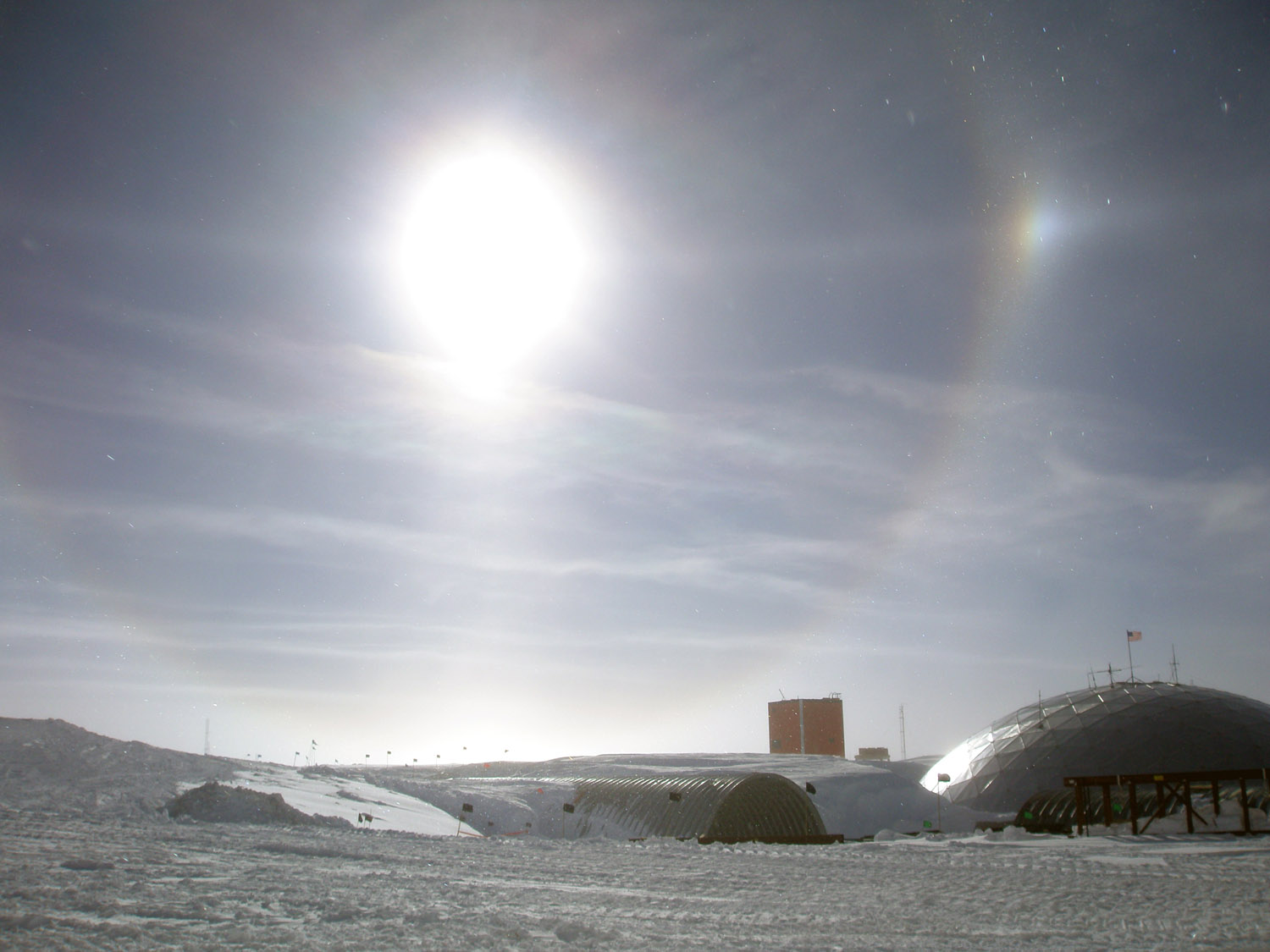 South Pole Dome and Sun Dogs