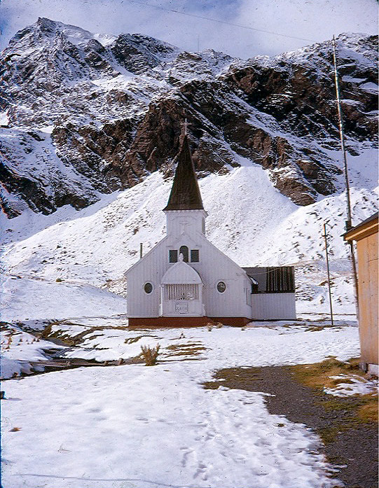 The whalers church at Grytviken, South Georgia