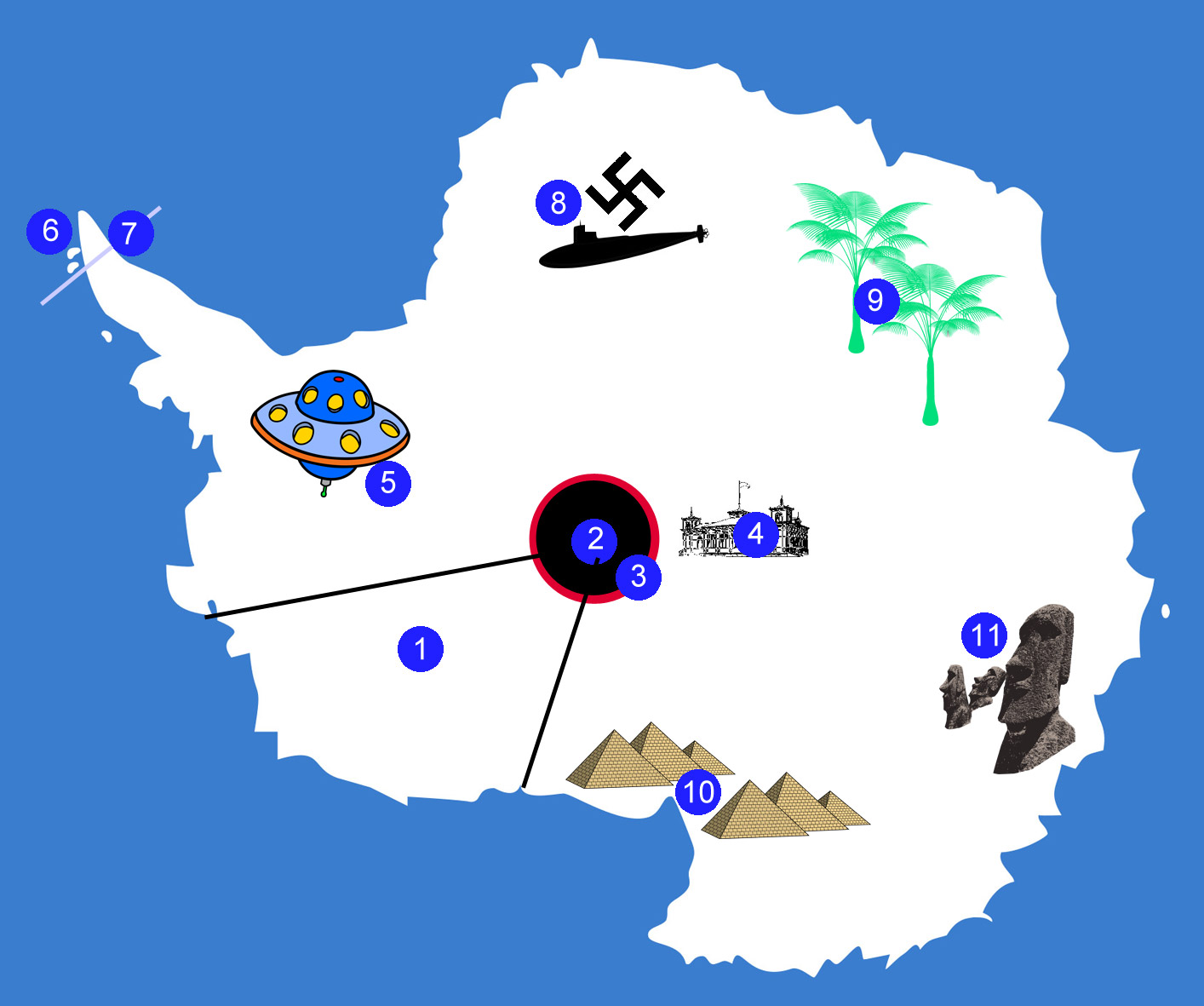 antarctica myth map