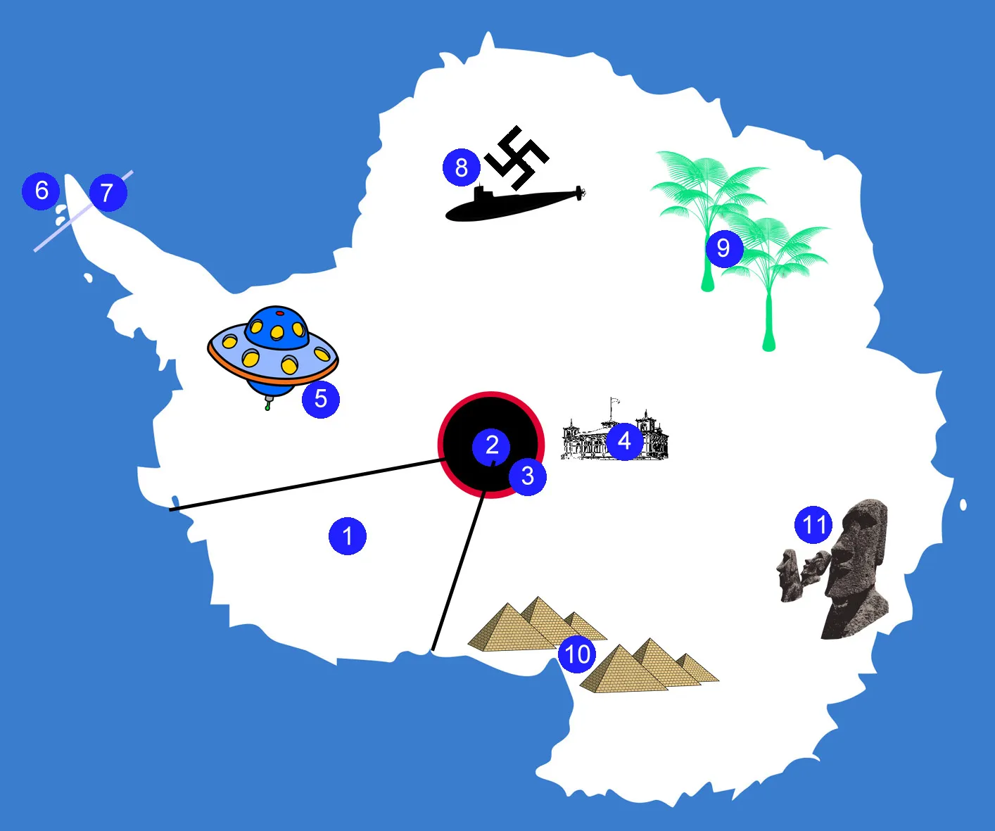 antarctica myth map