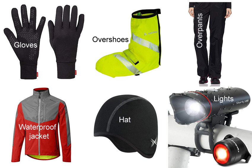 winter cycle commuting gear