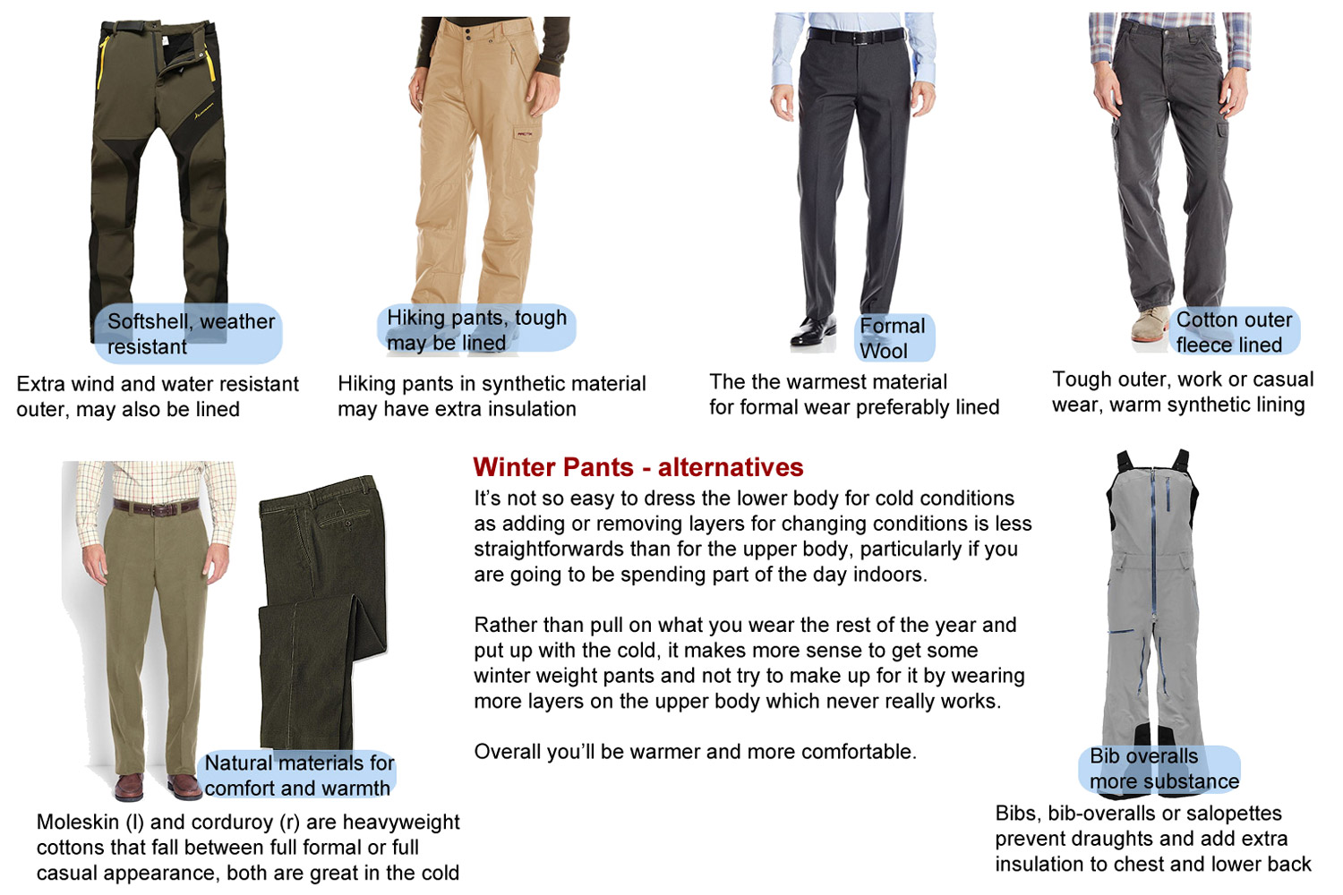 Cold Weather Pants - insulating 