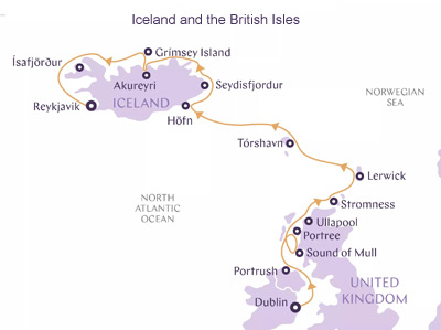 Iceland circumnavigation cruise