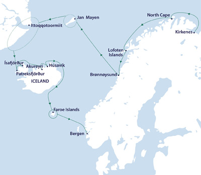 Iceland circumnavigation cruise