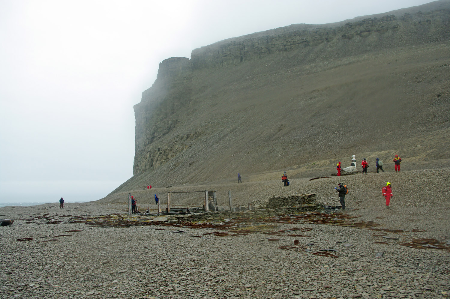 The Remains of Northumberland House Beechey Island Showing the Memorial