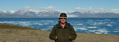 Bylot Island Overlooking Navy Board Inlet - Funny Looking Bloke in Foreground