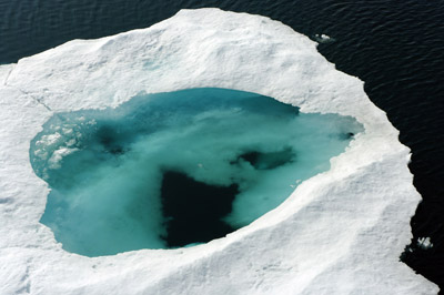Pack Ice in Baffin Bay Between Baffin Island and Greenland
