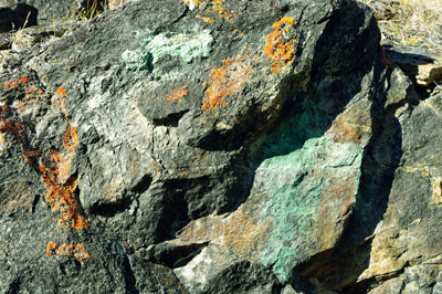 Copper Ore Containing Rock, Sondre Stromfjord, Greenland