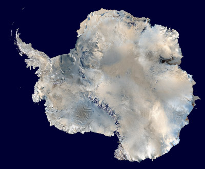 Unlabelled free use relief map of Antarctica