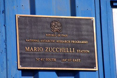 Mario Zucchelli station plaque