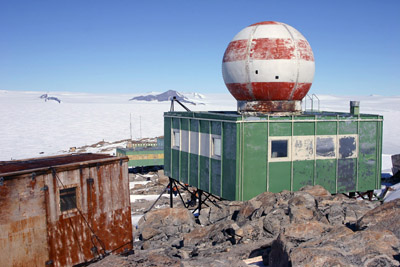 Radar dome Leningradskaya base Oates Land