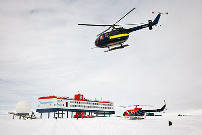 helicopters in Antarctica